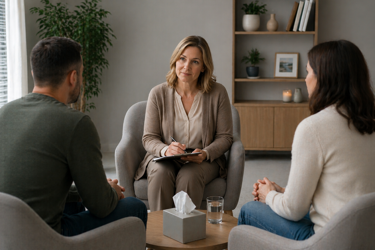 Therapy session in a calm space